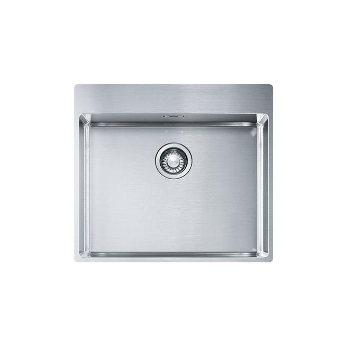 Franke BXX 210-54 BOX Lavello Acciaio Inox Spazzolato da incasso Semifilo-Filotop 1 Vasca Acciaio 57x51cm 127.0369.295