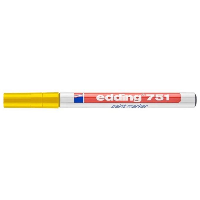 Edding 4-751005 Marcatore a Vernice 751 Punta Conica 1-2mm Giallo