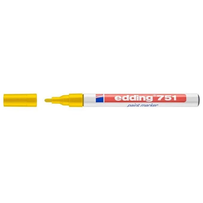Edding 4-751005 Marcatore a Vernice 751 Punta Conica 1-2mm Giallo