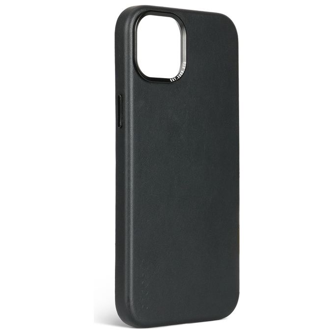 Decoded cover posteriore pelle per iPhone 15 Plus nero