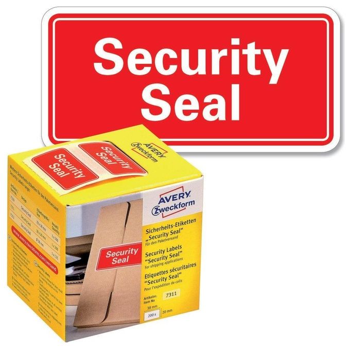 Avery Confezione 200 Etichette in Rotolo Prestampate 38x20mm