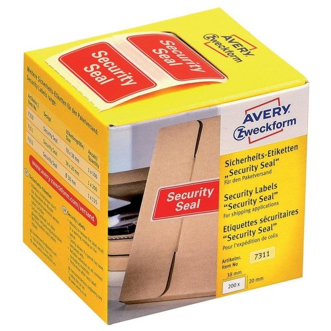 Avery Confezione 200 Etichette in Rotolo Prestampate 38x20mm