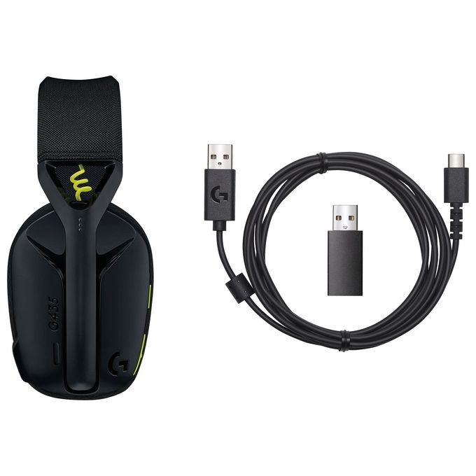 Logitech G435 LIGHTSPEED Cuffie Gaming Wireless Bluetooth -Over Ear Microfoni Integrati Nero