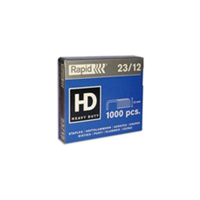 Rapid Punti Blue 23 12 Mm Zincati 1m 60-90 Fogli Per Le Cucitrici Hd Alti Spessori (box 1000 Pz)
