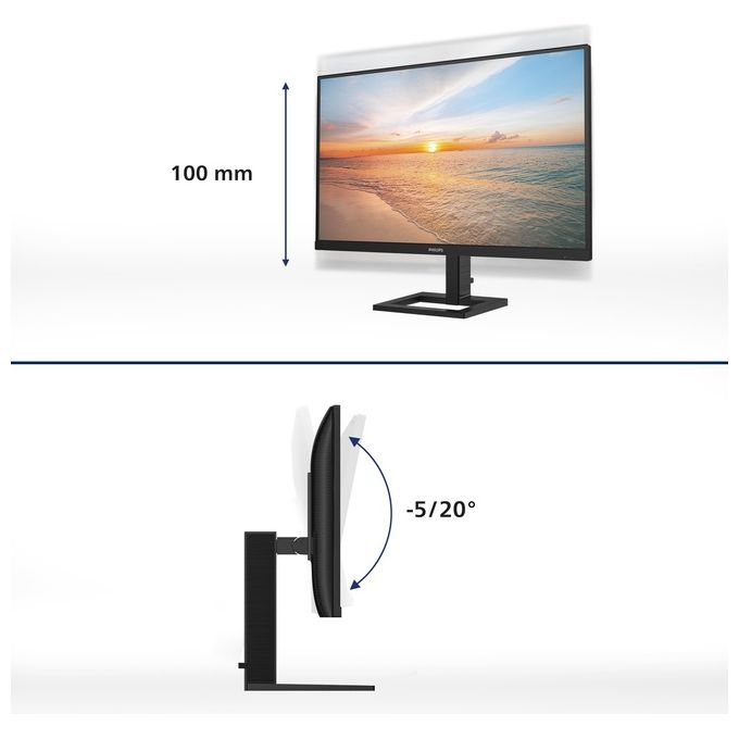 Philips Serie 1000 24E1N1300AE Monitor PC 23.8'' 1920x1080 Pixel Full HD LCD Nero