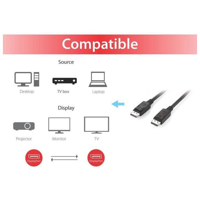 Equip Cavo Display Port M-M 1mt