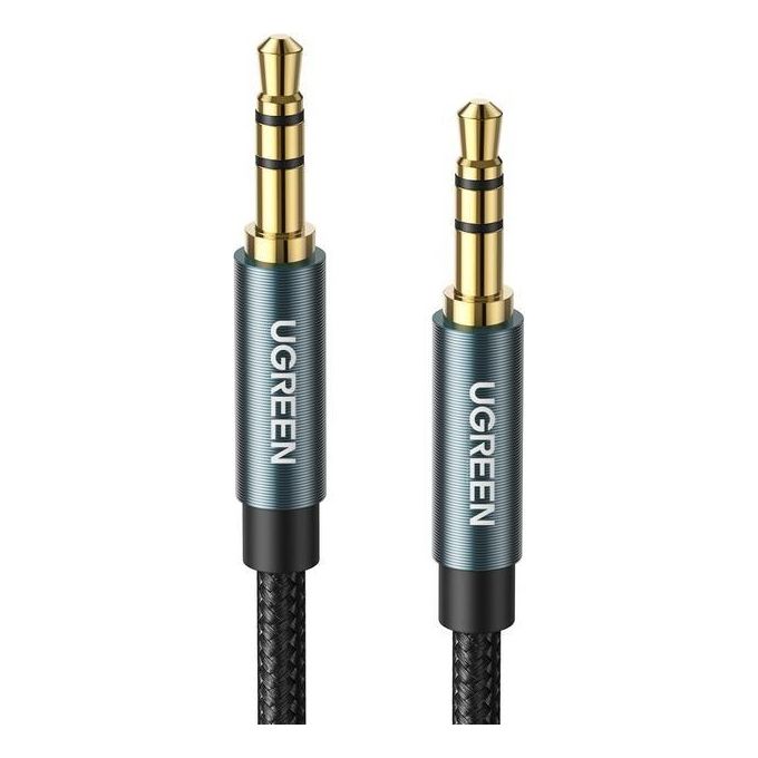 Ugreen Cavo Audio 3.5mm Maschio a 3.5mm Maschio Placcato in Oro con Case in Metallo 1mt Blu