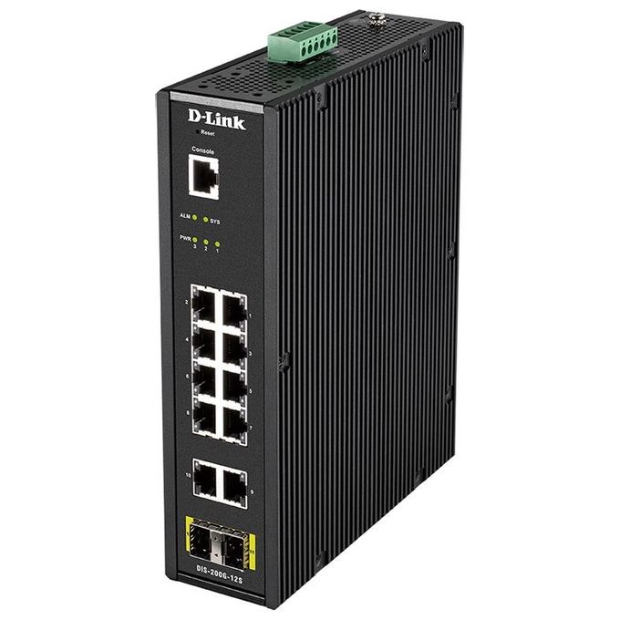 D-Link DIS-200G-12S Switch di Rete Gestito L2 Gigabit Ethernet 10-100-1000 Nero