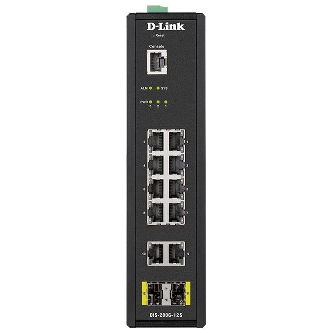 D-Link DIS-200G-12S Switch di Rete Gestito L2 Gigabit Ethernet 10-100-1000 Nero