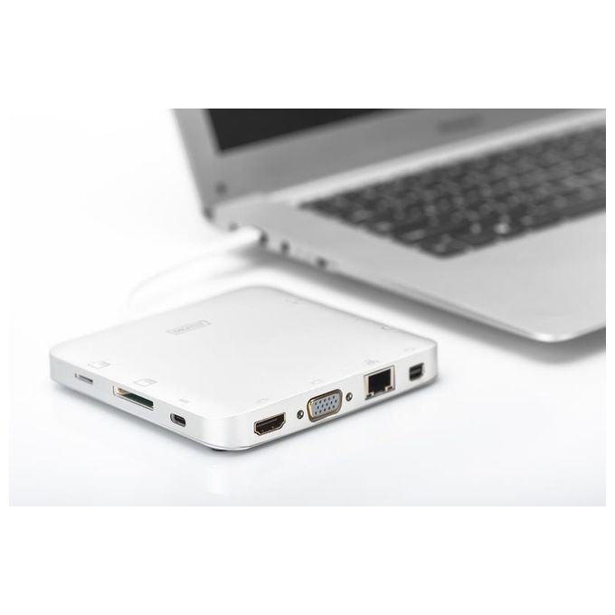 Digitus docking station multiporta con connettore tipo C