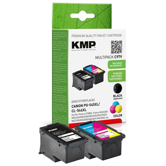 KMP C97V Multipack BK-Color Compatibile con Canon PG-545-CL-546 XL
