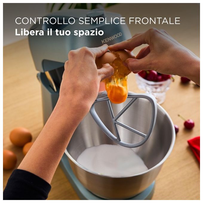 Kenwood Go KZM35.000GY Impastatrice 800W 4 Litri Corpo Mentallo 6 Velocita' 3 Ganci Miscelazione