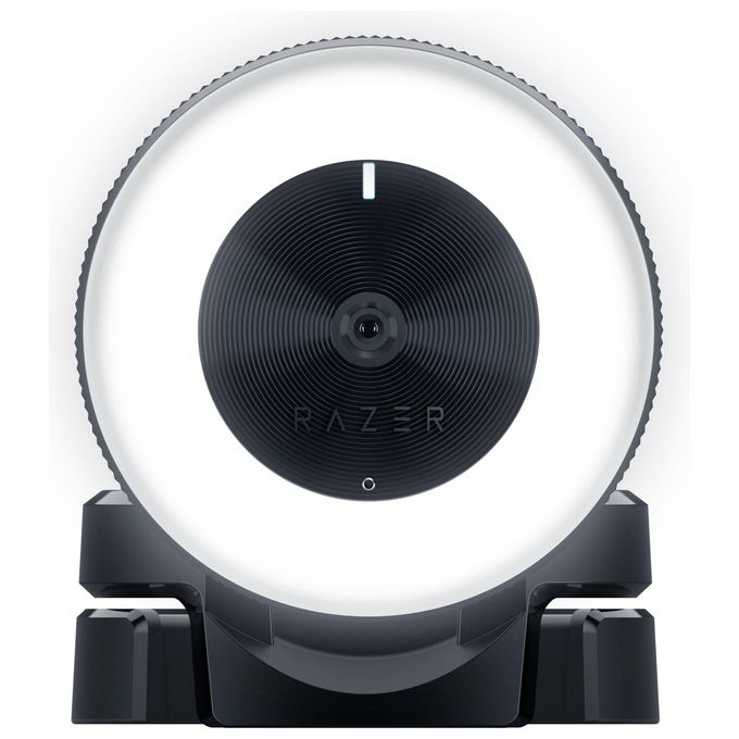 Razer Kiyo Telecamera da Scrivania con Illuminazione per Streamer Usb HD Webcam con Luce ad Anello Multi-Livello