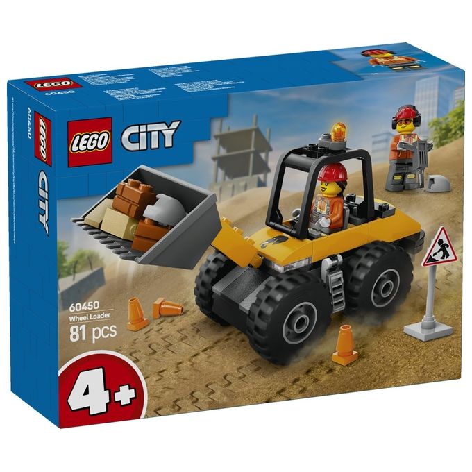 LEGO Veicolo Pala Gommata Gialla Set 60450 per Bambini Linea City Great Vehicles