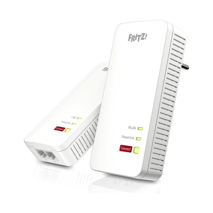 Fritz! Powerline 1240 AX WLAN Set 1200 Mbit-s Collegamento ethernet LAN Wi-Fi Bianco 2 Pezzi