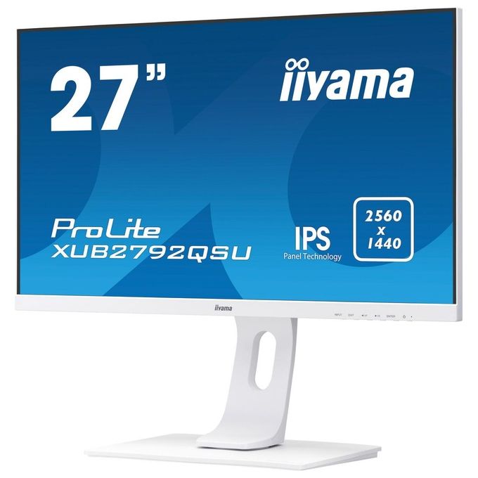 Iiyama Prolite XUB2792QSU-W1 Led Display 27'' 2560x1440 Pixel Wide Quad Hd Opaco Bianco