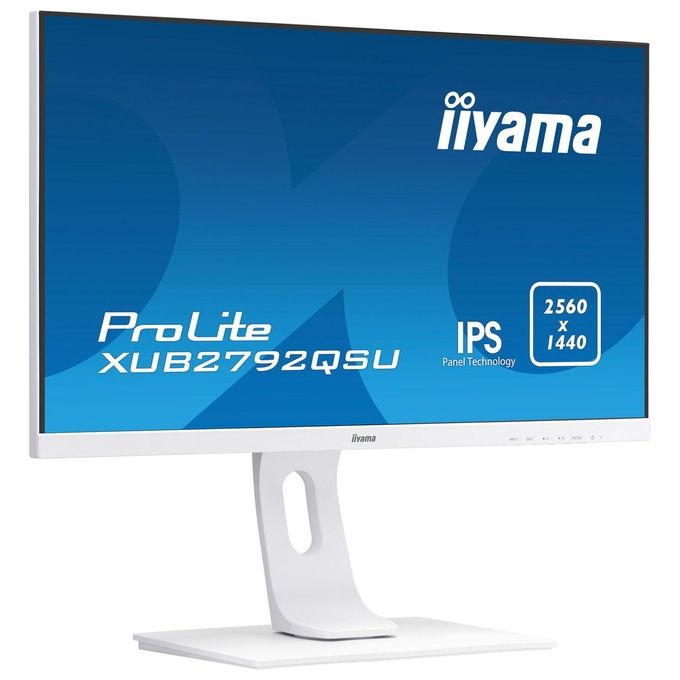 Iiyama Prolite XUB2792QSU-W1 Led Display 27'' 2560x1440 Pixel Wide Quad Hd Opaco Bianco