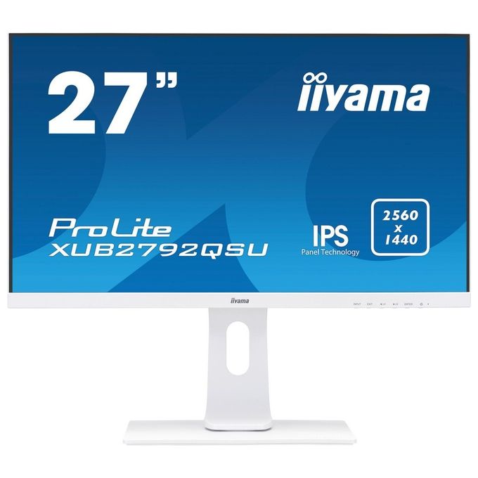 Iiyama Prolite XUB2792QSU-W1 Led Display 27'' 2560x1440 Pixel Wide Quad Hd Opaco Bianco