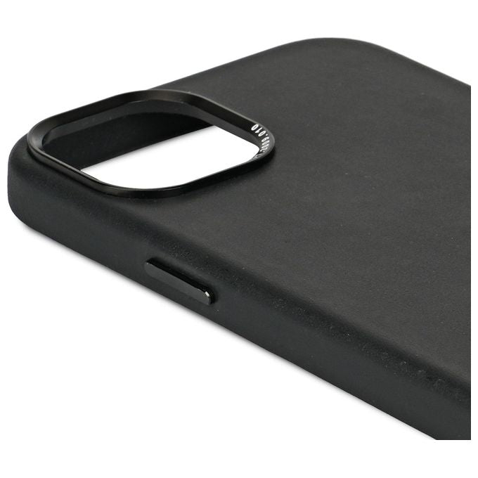 Decoded cover posteriore pelle per iPhone 15 Plus nero