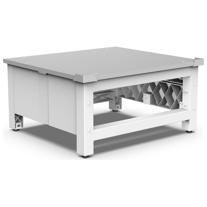 Meliconi BASE SPACE BRIDGE - Base rialzo per lavatrice-asciugatrice, altezza 31 cm, supporta fino a 250 kg, piedini regolabili, tecnopolimero anti-corrosione, Bianco