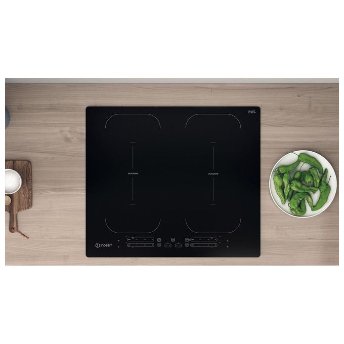 Indesit IB 88B60 NE Piano Cottura a Induzione 4 Zone 60 cm Nero