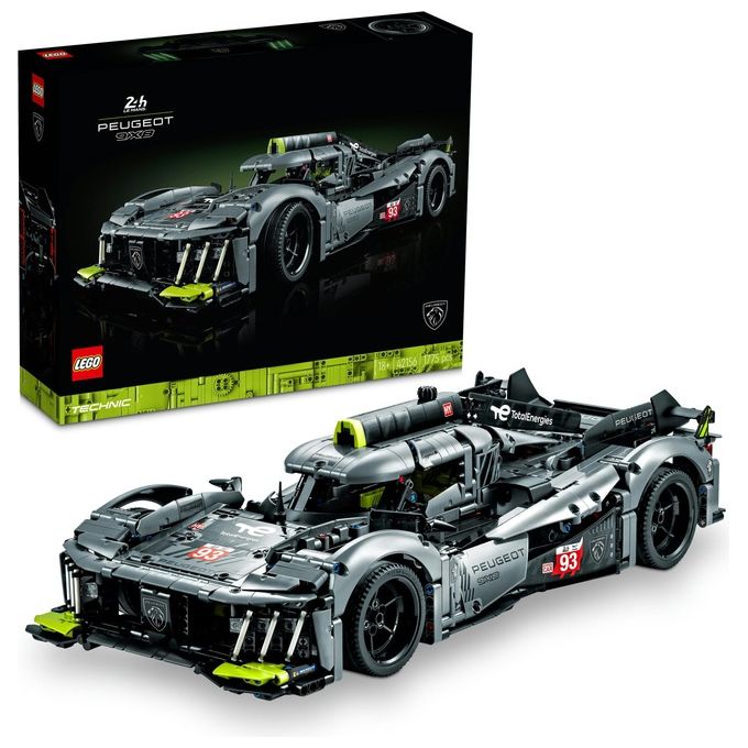 LEGO Technic 42156 PEUGEOT 9X8 24H Le Mans Hybrid Hypercar, Modellino di Auto da Corsa per Adulti Scala 1:10, Set da Collezione
