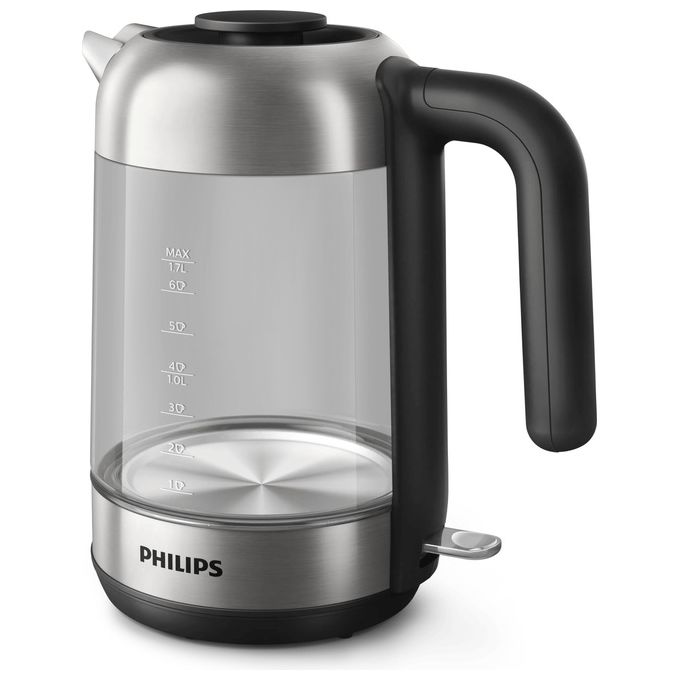 Philips HD9339-80 Series 5000 Bollitore Elettrico in Vetro 1,7 L 2200 W Spegnimento Automatico Base 360° colore Nero