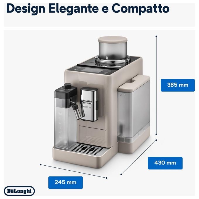De'Longhi Rivelia EXAM440.55.BG Macchina automatica per caffe' in chicchi LatteCrema Hot