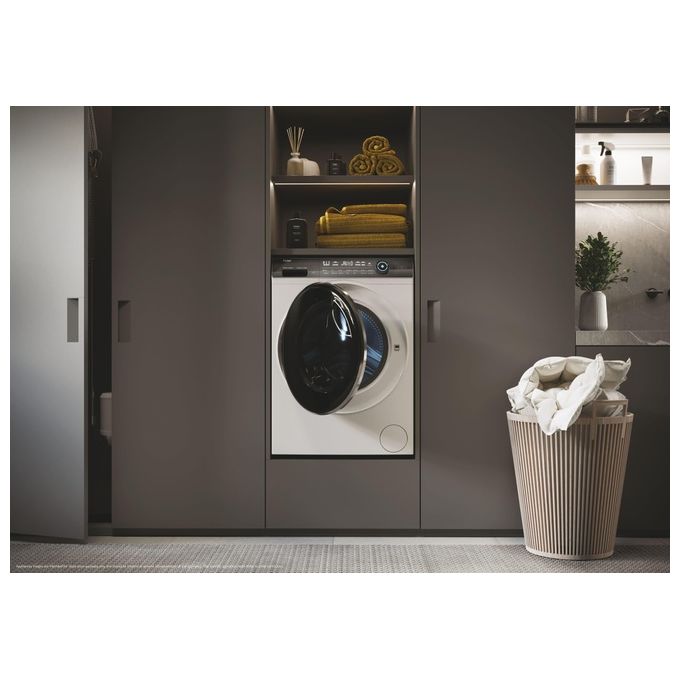Haier HW100BD149 Lavatrice caricamento frontale 10 kg Classe A Profondita' 54 cm Centrifuga 1400 giri Motore Inverter Funzione Vapore colore Bianco Wifi
