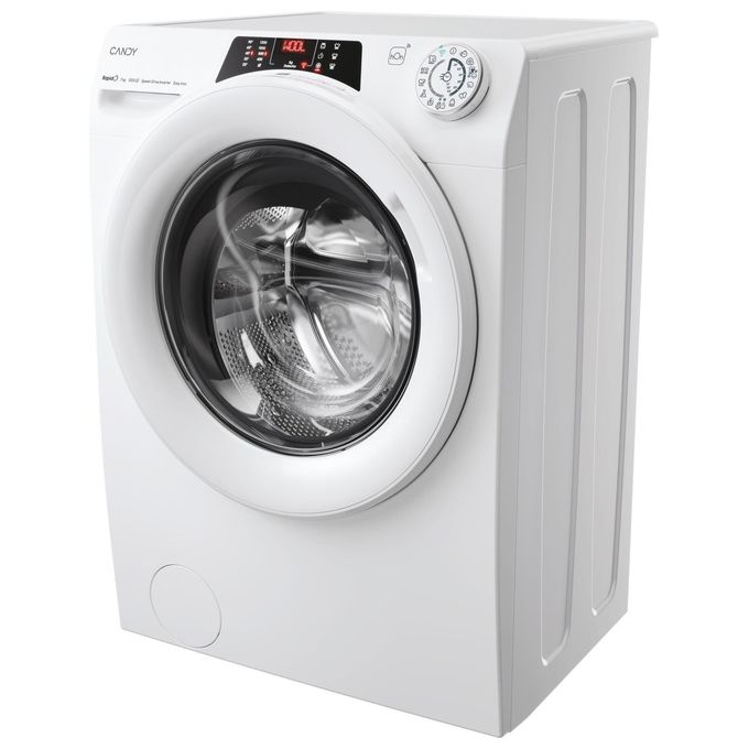 Candy RO4 1274DWMT-1-S Rapidó Lavatrice Slim 7 Kg 1200 rpm Classe A Wi-Fi Vapore Inverter (85x60x45 cm) colore Bianco