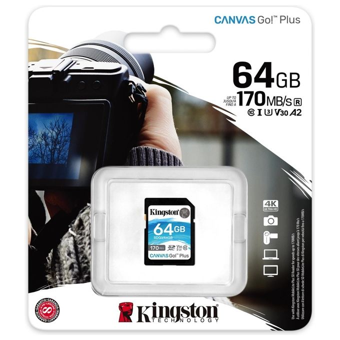 Kingston Technology Canvas Go! Plus Memoria Flash 64Gb SD UHS-I Classe 10