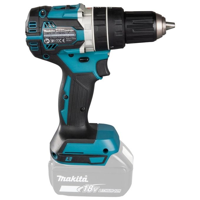 Makita Trapano Avvitatore a Percussione DHP484ZJ 18V 13mm 60Nm Motore Brushless (Batteria Non Inclusa)