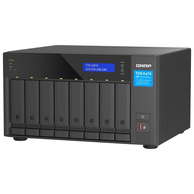 Qnap TVS-H874T-I7-32G Server NAS e di Archiviazione Tower Collegamento Ethernet LAN Nero