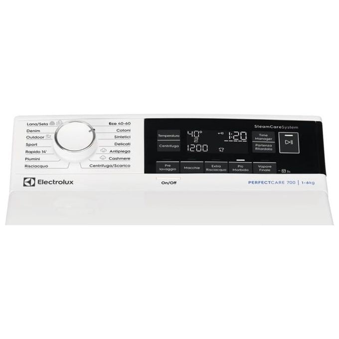 Electrolux EW7T336A Perfect Care 700 Lavatrice Carica Alto 6 Kg 1300 rpm Classe A Vapore 79 dB (89x40x60 cm) colore Bianco