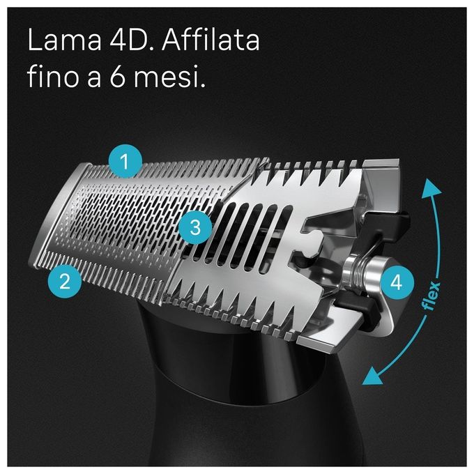 Braun XT3100 Serie X Rasoio Barba 4D Blade Face Nero