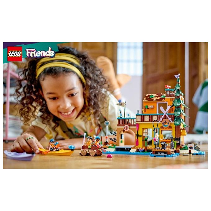 LEGO Friends 42626 Campo Avventura Sport Acquatici Giochi di Ruolo Educativi per Bambine e Bambini da 7 Anni con Molo e Campeggio Giocattolo da Costruire Accessori e 3 Personaggi Idea Regalo