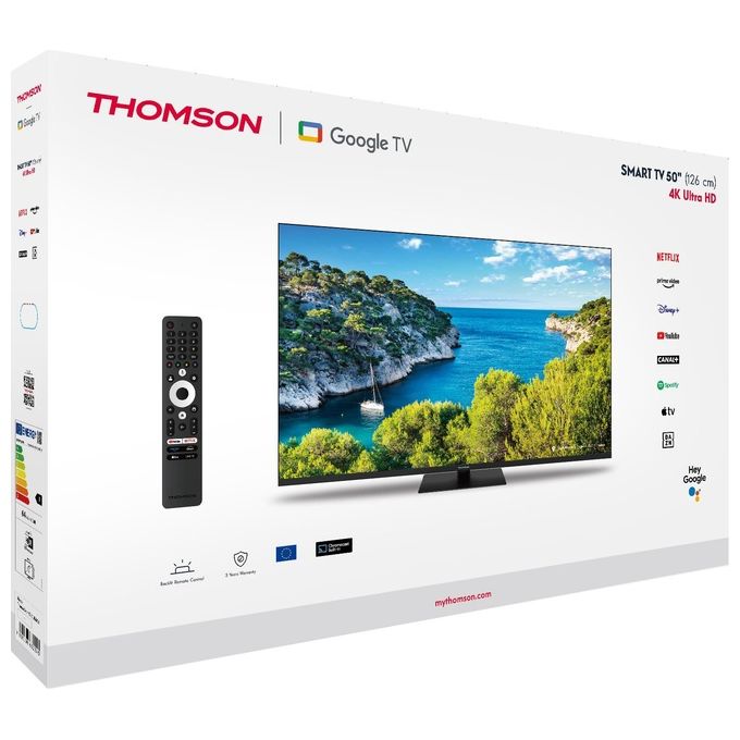 Thomson 43UG5C14 Tv 43 pollici UHD 4k Smart Google Central Stand nero