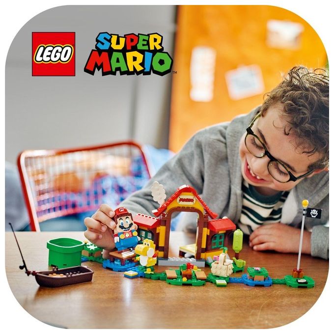 LEGO Super Mario 71422 – Picnic a Casa di Mario, Set di Espansione 259 Pezzi con Personaggi di Mario, Yoshi e Goomba, Eta' 6+
