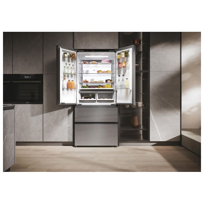 Haier Serie 7 HFR7819ENGC Frigorifero Americano Side By Side 504 Litri Classe E No Frost colore Inox