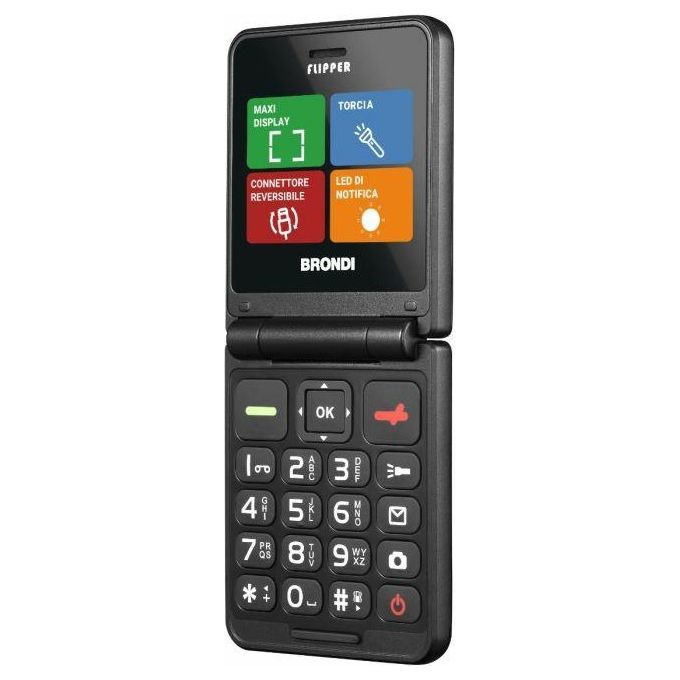 Brondi Flipper Flip 2.4'' Dual Sim Black Metal