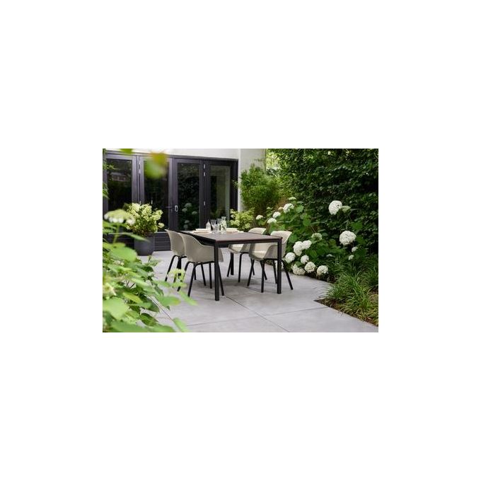 Keter Porto 160 Table 200X95X75H Ashwood Deco Coat Grafite