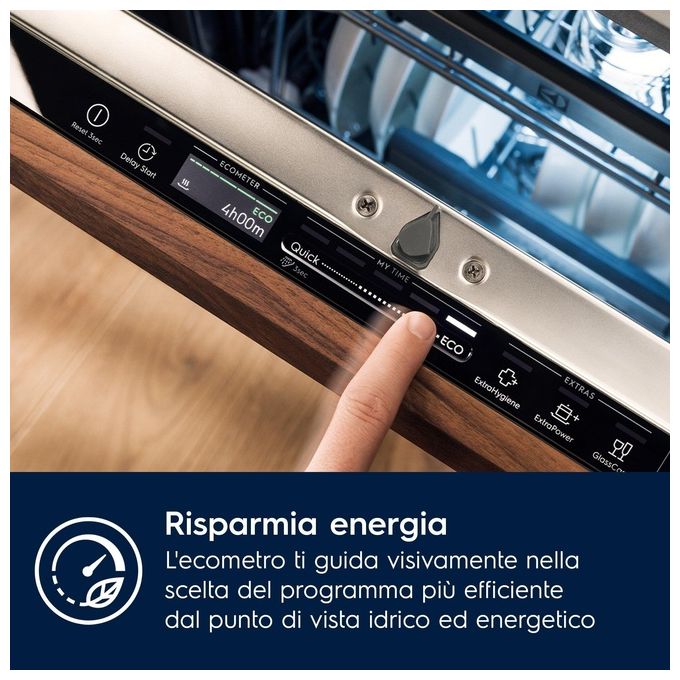 Electrolux EES47400L SatelliteClean 600 Lavastoviglie Incasso Scomparsa Totale 13 coperti Classe C AirDry 44 dB 8 programmi (82x60x55 cm) colore Nero