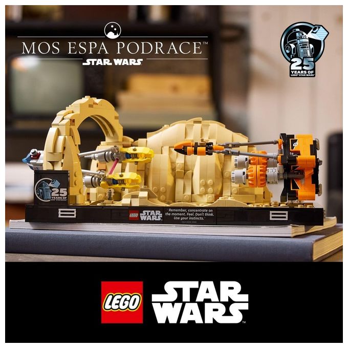 LEGO Star Wars Diorama Gara dei Sgusci su Mos Espa di Anakin Skywalker, Kit Modellismo per Adulti dal Film La Minaccia Fantasma, Gadget da Collezione