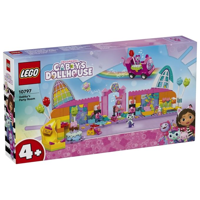 LEGO 10797 La Stanza della Festa di Gabby Set di Costruzione con 4 Personaggi e 252 Pezzi colore Multicolore