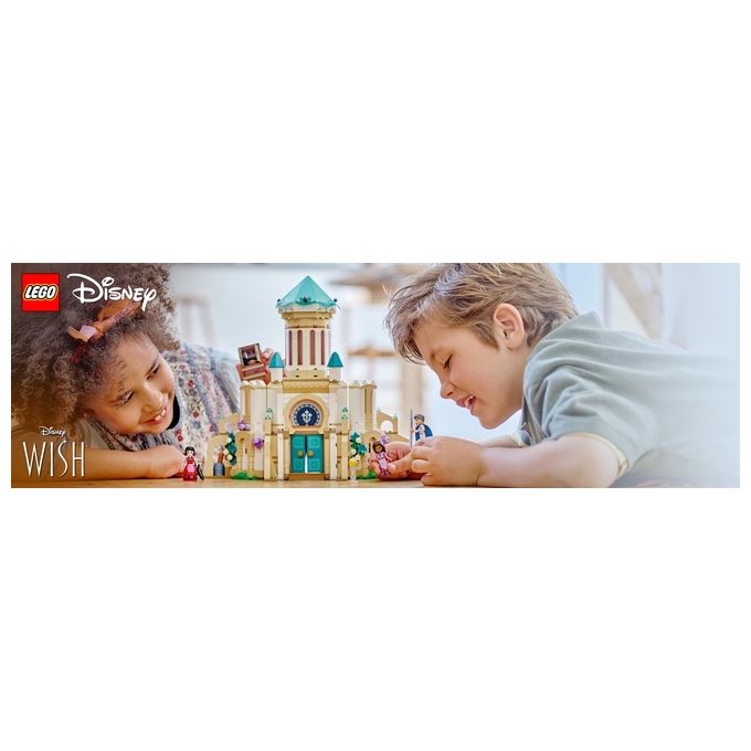 LEGO Disney Wish 43224 Il Castello di Re Magnifico, Gioco da Costruire dal Film Wish con Mini Bamboline, Regalo di Natale