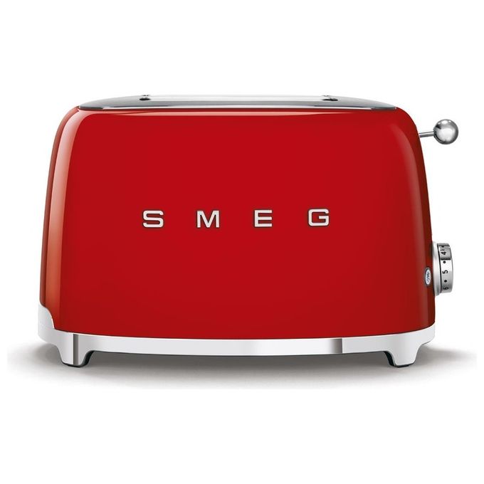Smeg TSF01RDEU Estetica 50's Style Tostapane 2 Fette 6 Livelli di Doratura Rosso