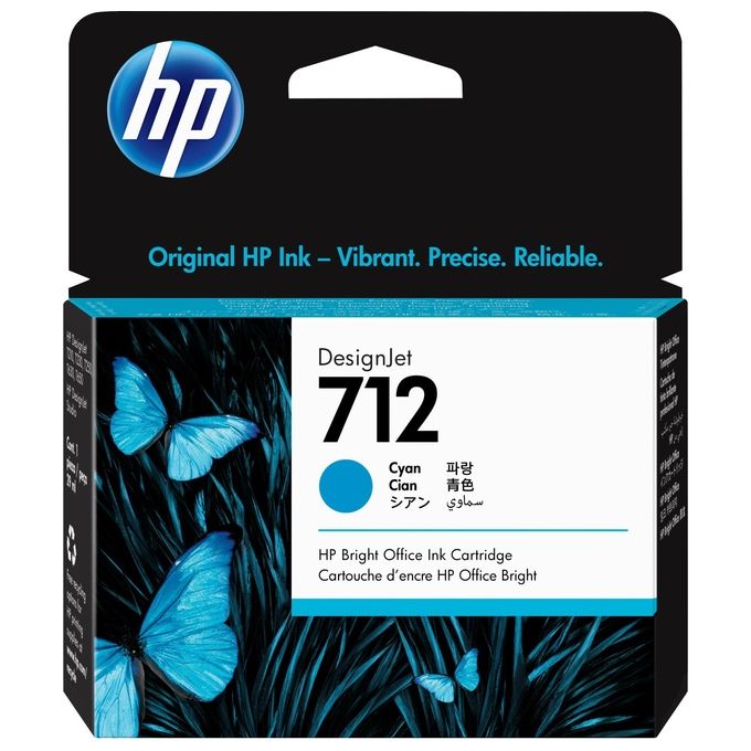 HP 712 Cartuccia Originale Ciano