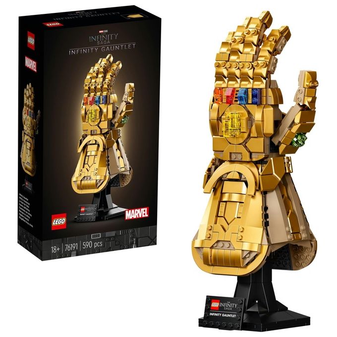 LEGO Super Heroes Marvel 76191 Guanto dell'Infinito di Thanos, Modello da Costruzione Avengers da Collezione, Set per Adulti