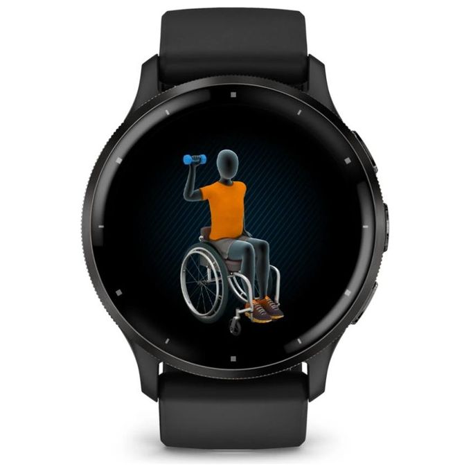 Garmin Venu 3 45mm 1.4'' Amoled GPS Sport Salute Notifiche Black and Slate con cinturino in silicone