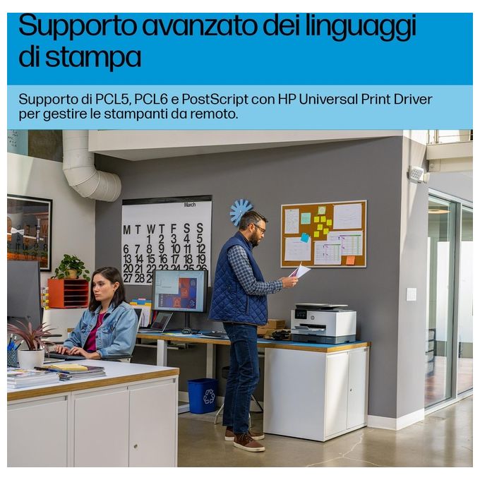 HP OfficeJet Pro Stampante Multifunzione 9130b Colore Copia Scansione Fax Wireless
